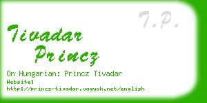 tivadar princz business card